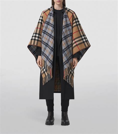 burberry reversible cape review|burberry check cape.